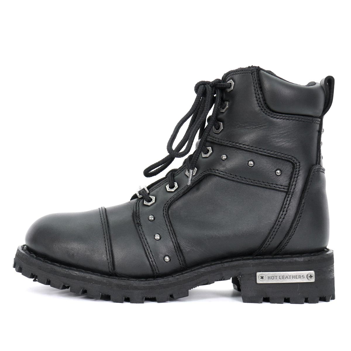 Hot Leathers Women's Studded Outlaw Black Logger Boots, BTL1010