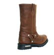 Hot Leathers Men's Rust Brown 11-inch Harness Motorcycle Biker Leather Boots BTM1001