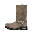 Hot Leathers BTM1003 Men's Stone Wash Brown 11-inch Tall Harness Leather Boots