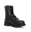 Hot Leathers Men's Iron Buckle Black Logger Boots, BTM1006