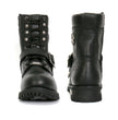 Hot Leathers Men's Iron Buckle Black Logger Boots, BTM1006