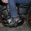Hot Leathers Men's Iron Buckle Black Logger Boots - BTM1006