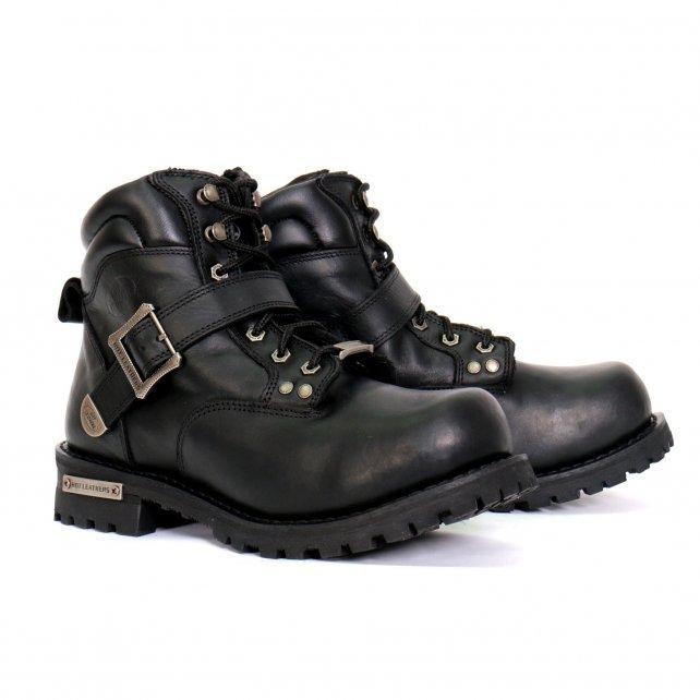 Hot Leathers Men's Road Scout Black Logger Boots, BTM1007