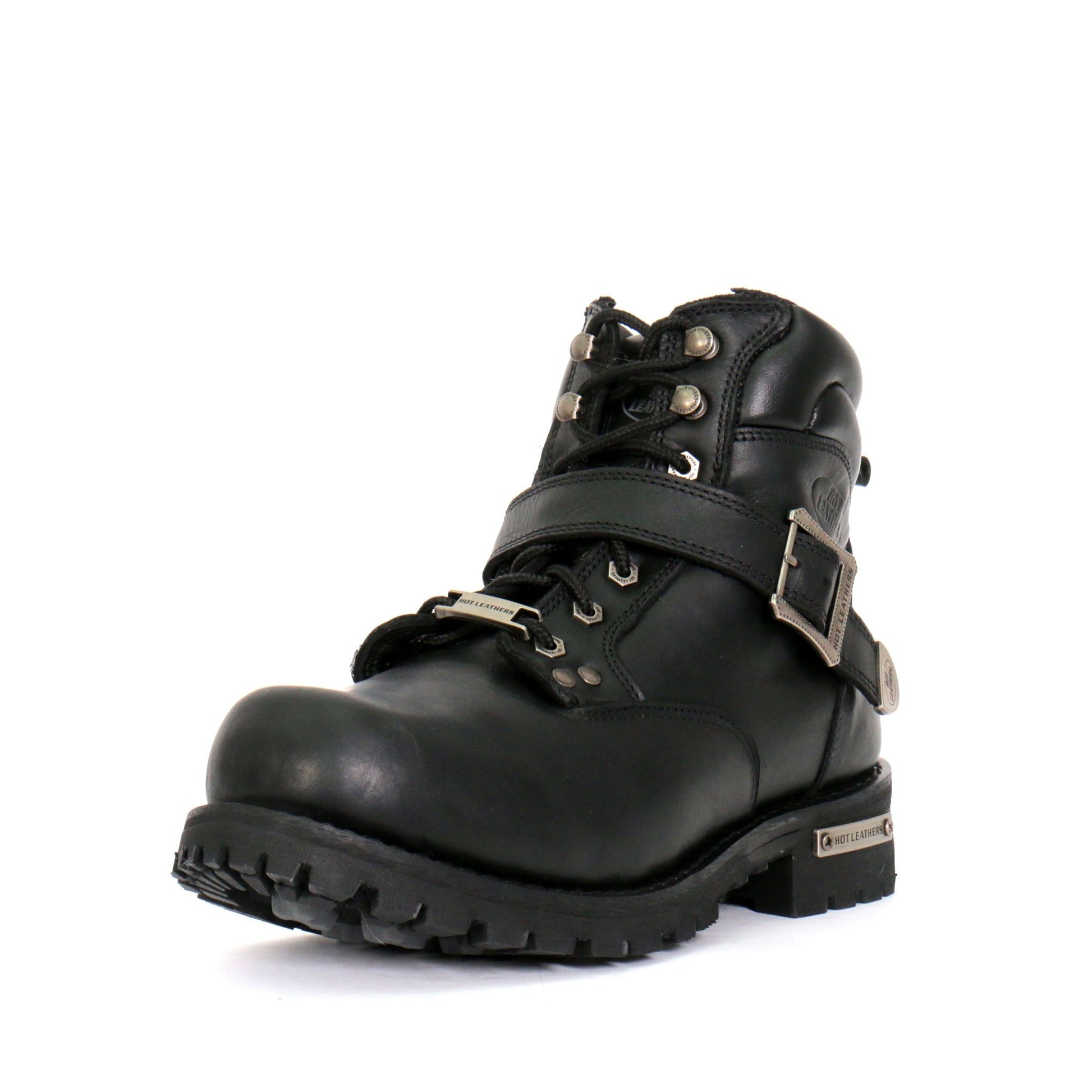 Hot Leathers Men's Road Scout Black Logger Boots, BTM1007