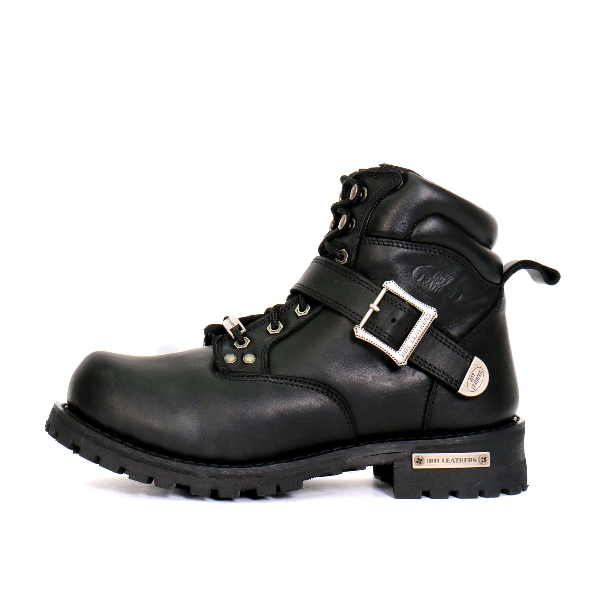 Hot Leathers Men's Road Scout Black Logger Boots, BTM1007