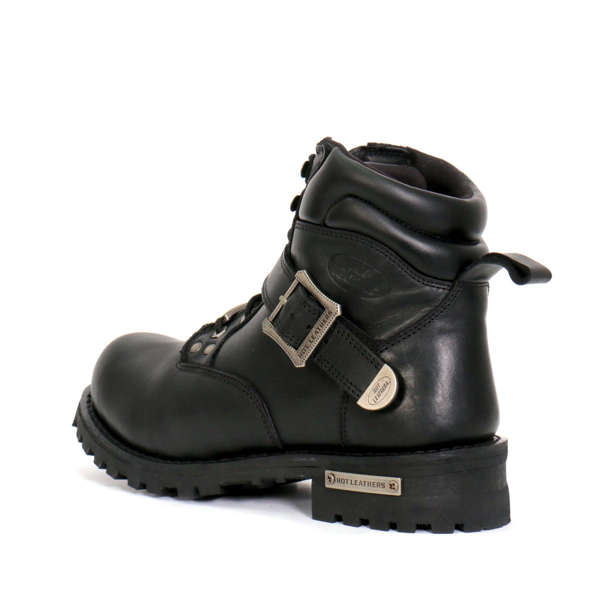 Hot Leathers Men's Road Scout Black Logger Boots, BTM1007