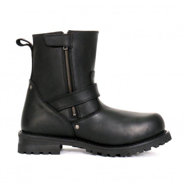 Hot Leathers Men's Blacktop Engineer Black Engineer Boots, BTM1008