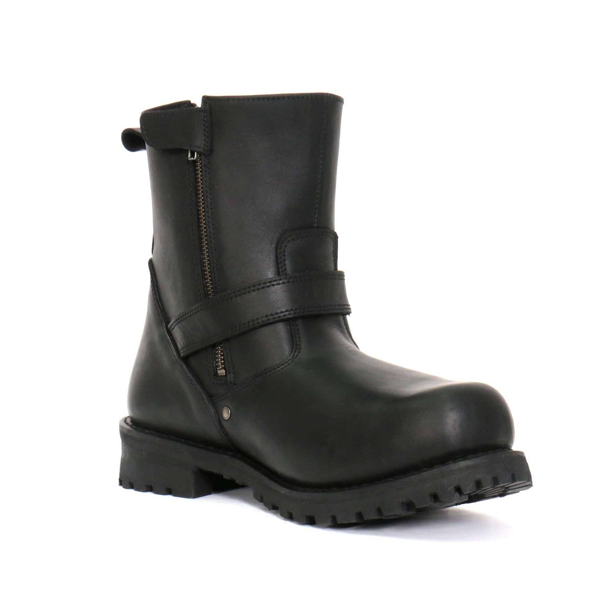 Hot Leathers Men's Blacktop Engineer Black Engineer Boots, BTM1008