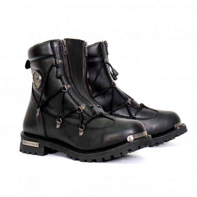 Hot Leathers Men's Crossfire Black Lace-Up Boots, BTM1009