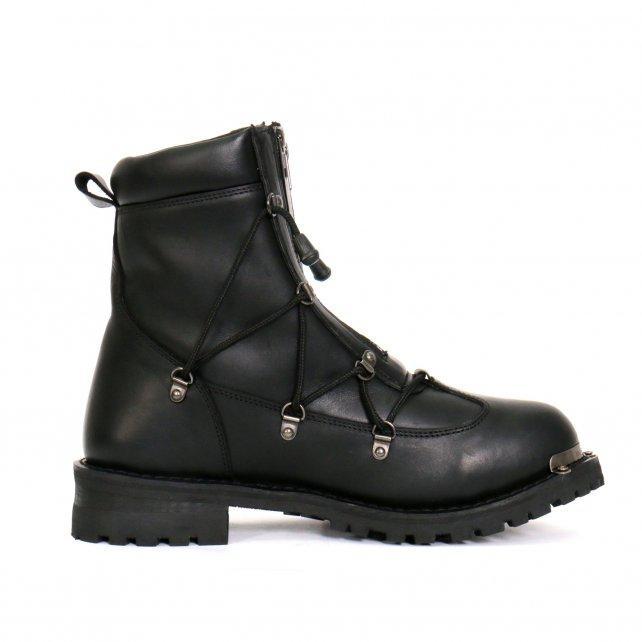 Hot Leathers Men's Crossfire Black Lace-Up Boots, BTM1009