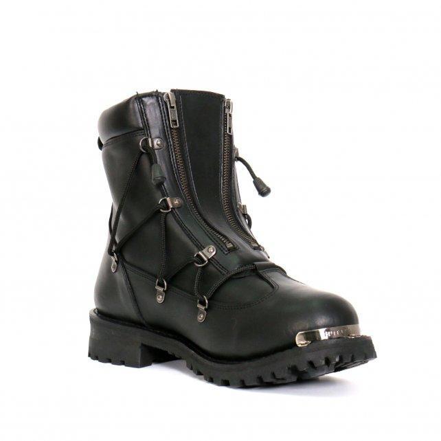 Hot Leathers Men's Crossfire Black Lace-Up Boots, BTM1009