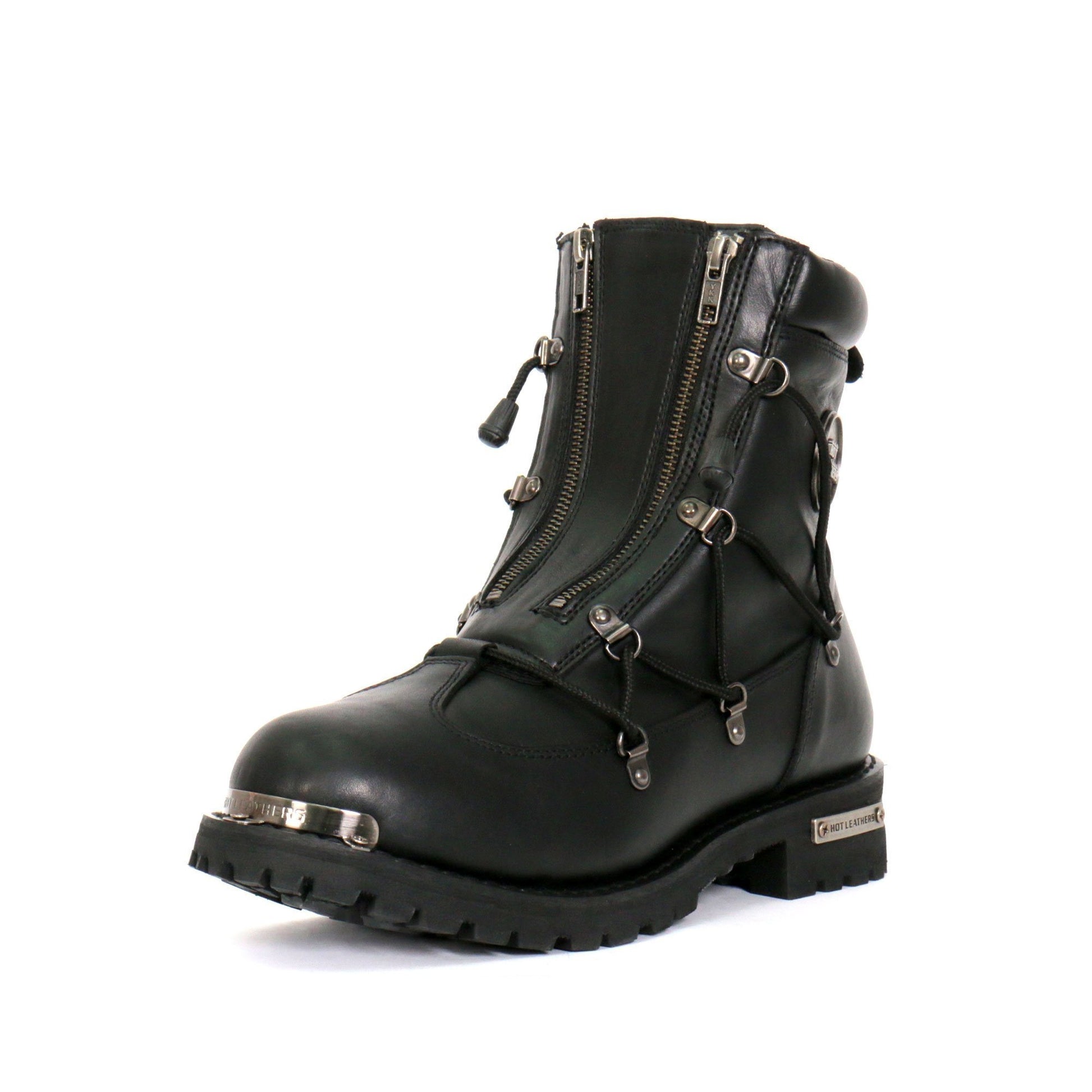 Hot Leathers Men's Crossfire Black Lace-Up Boots, BTM1009