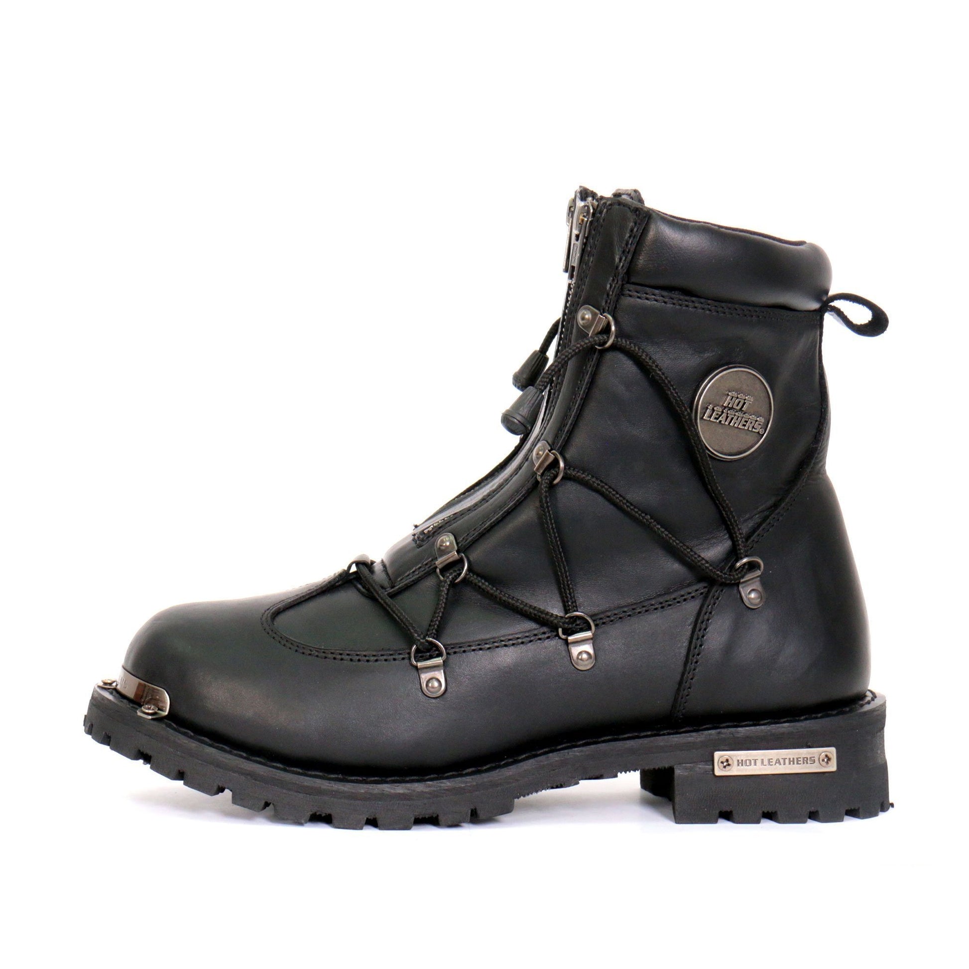 Hot Leathers Men's Crossfire Black Lace-Up Boots, BTM1009
