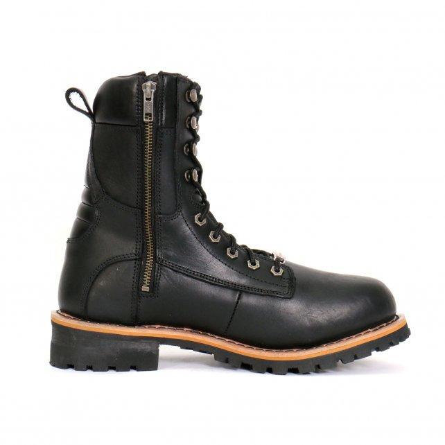 Hot Leathers Men's Two-Tone Renegade Black Logger Boots, BTM1011