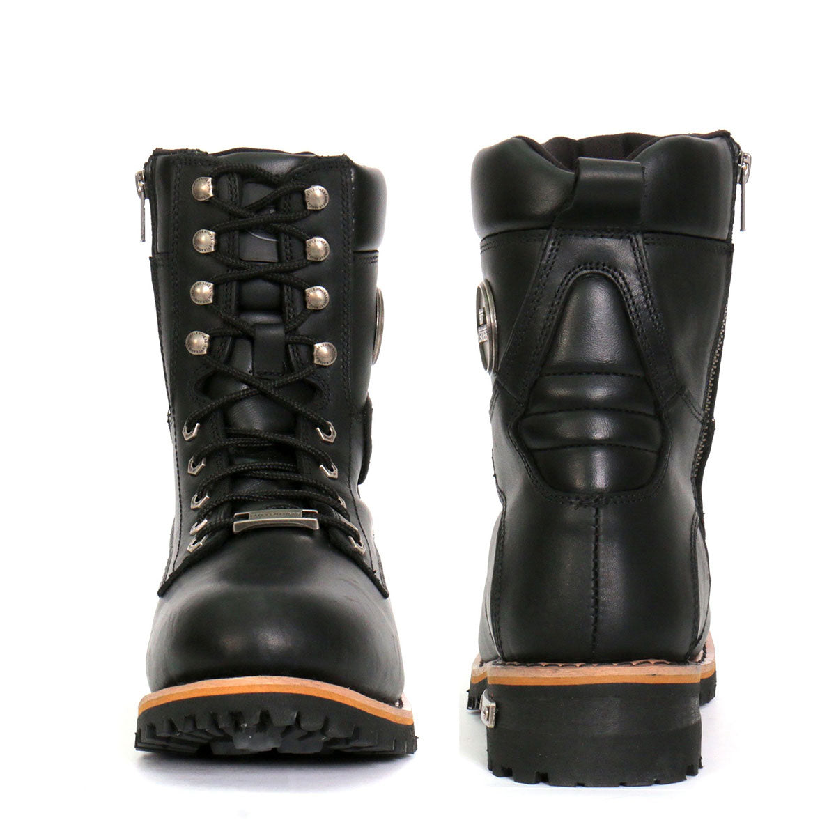 Hot Leathers Men's Two-Tone Renegade Black Logger Boots, BTM1011
