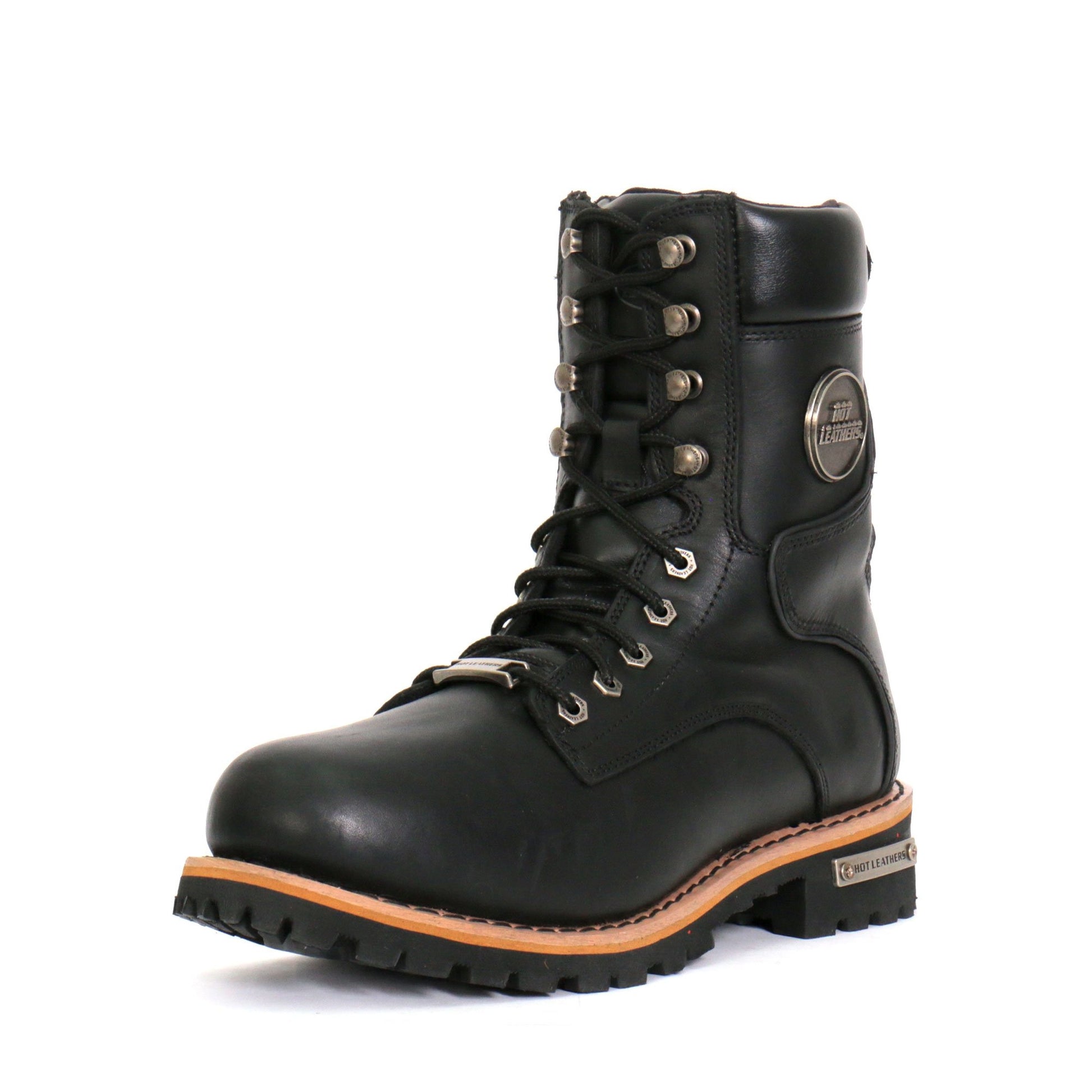 Hot Leathers Men's Two-Tone Renegade Black Logger Boots, BTM1011