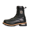 Hot Leathers Men's Two-Tone Renegade Black Logger Boots, BTM1011