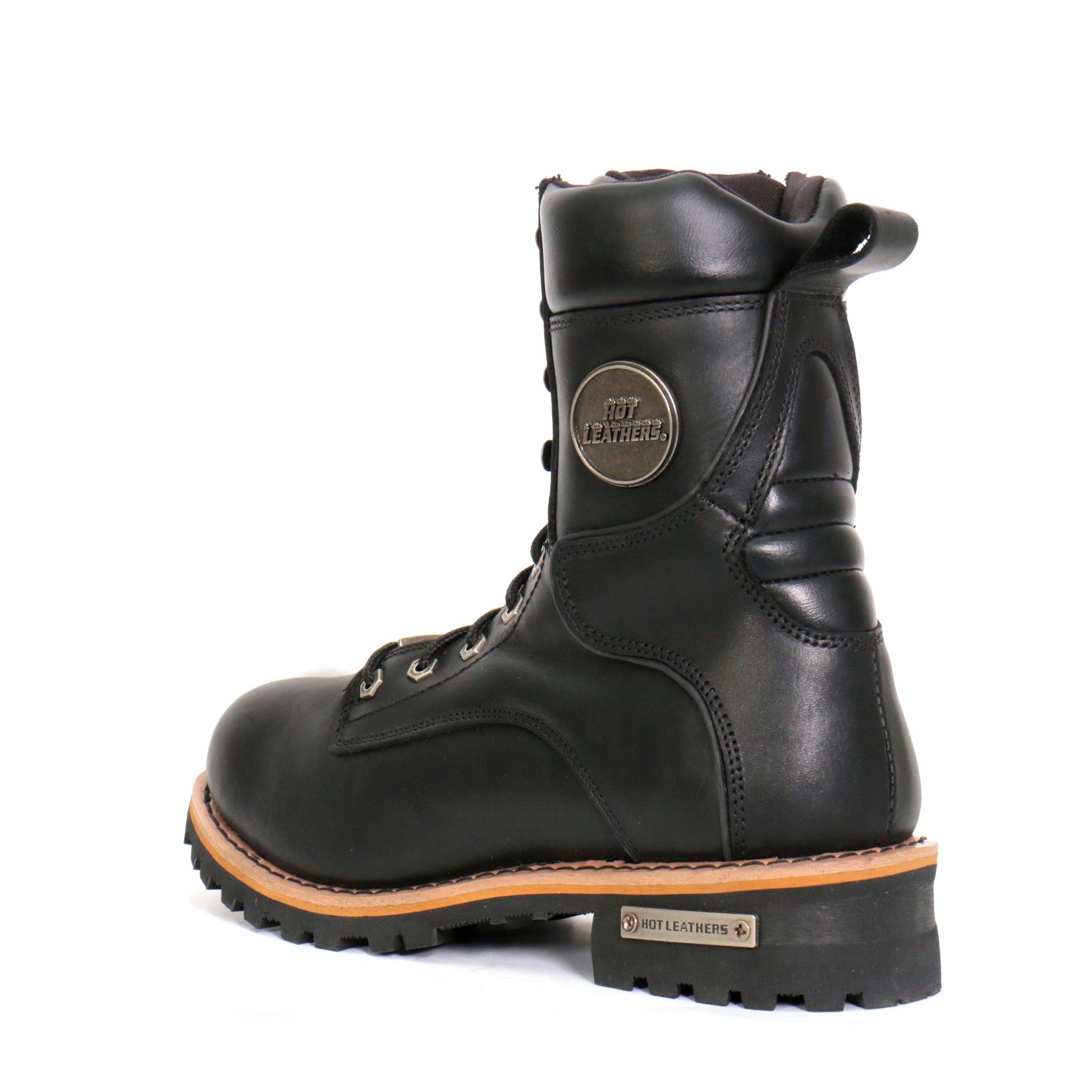 Hot Leathers Men's Two-Tone Renegade Black Logger Boots, BTM1011