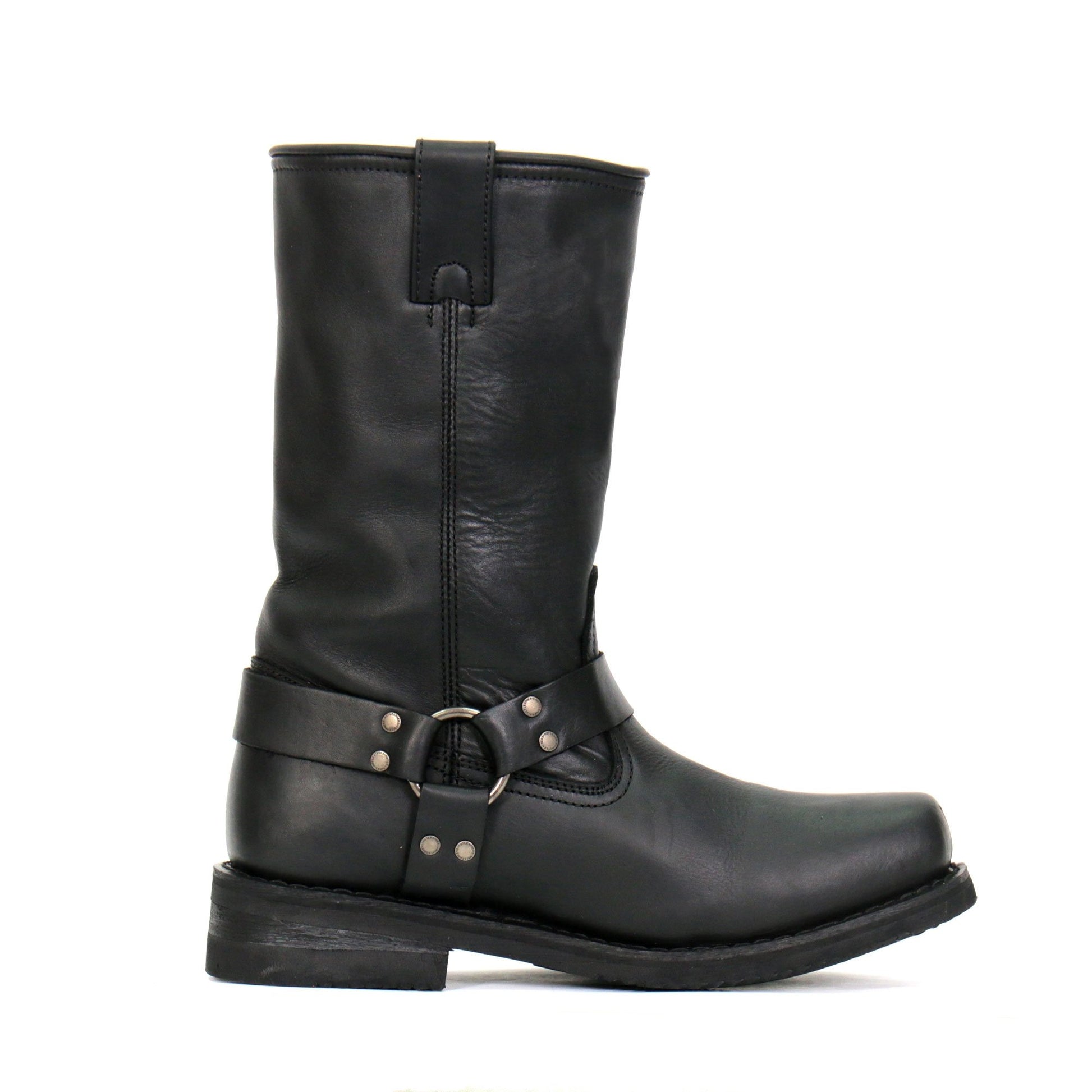 Hot Leathers Men's Midnight Harness Black Harness Boots, BTM1016