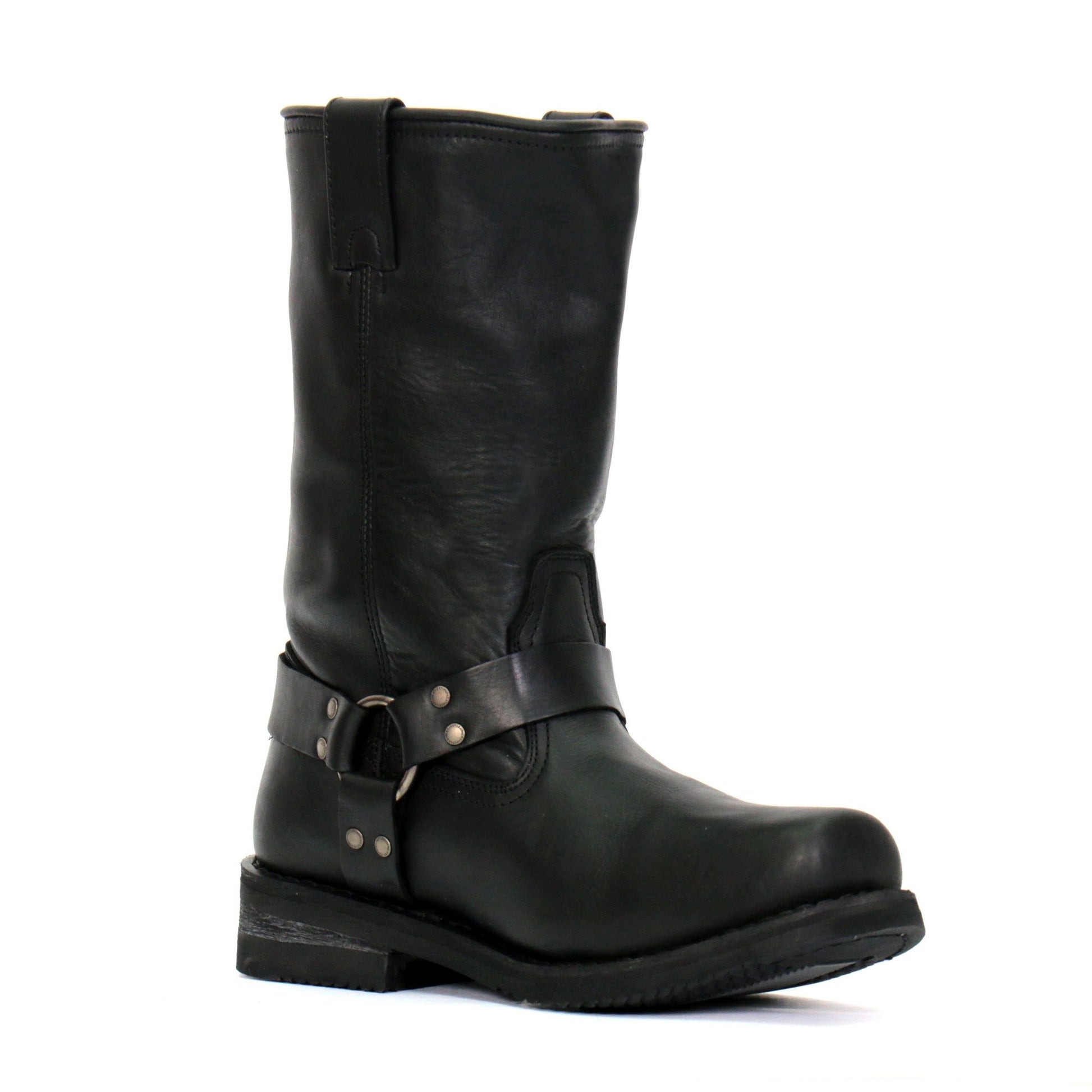 Hot Leathers Men's Midnight Harness Black Harness Boots, BTM1016