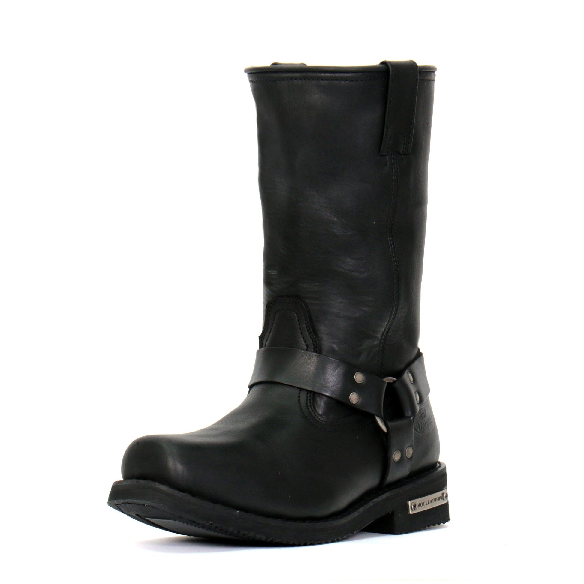 Hot Leathers Men's Midnight Harness Black Harness Boots, BTM1016