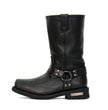 Hot Leathers Men's Midnight Harness Black Harness Boots, BTM1016