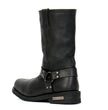 Hot Leathers Men's Midnight Harness Black Harness Boots, BTM1016