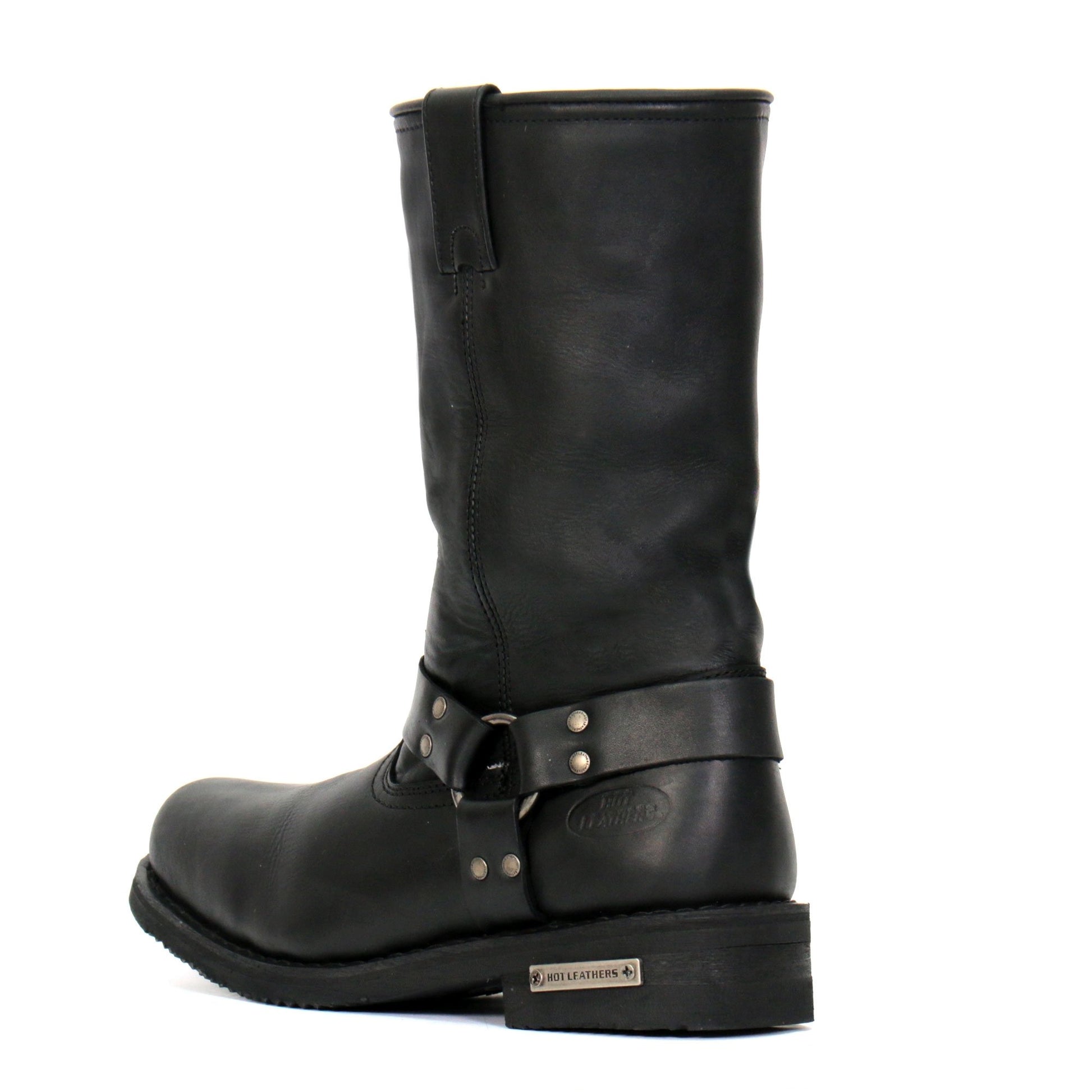 Hot Leathers Men's Midnight Harness Black Harness Boots, BTM1016