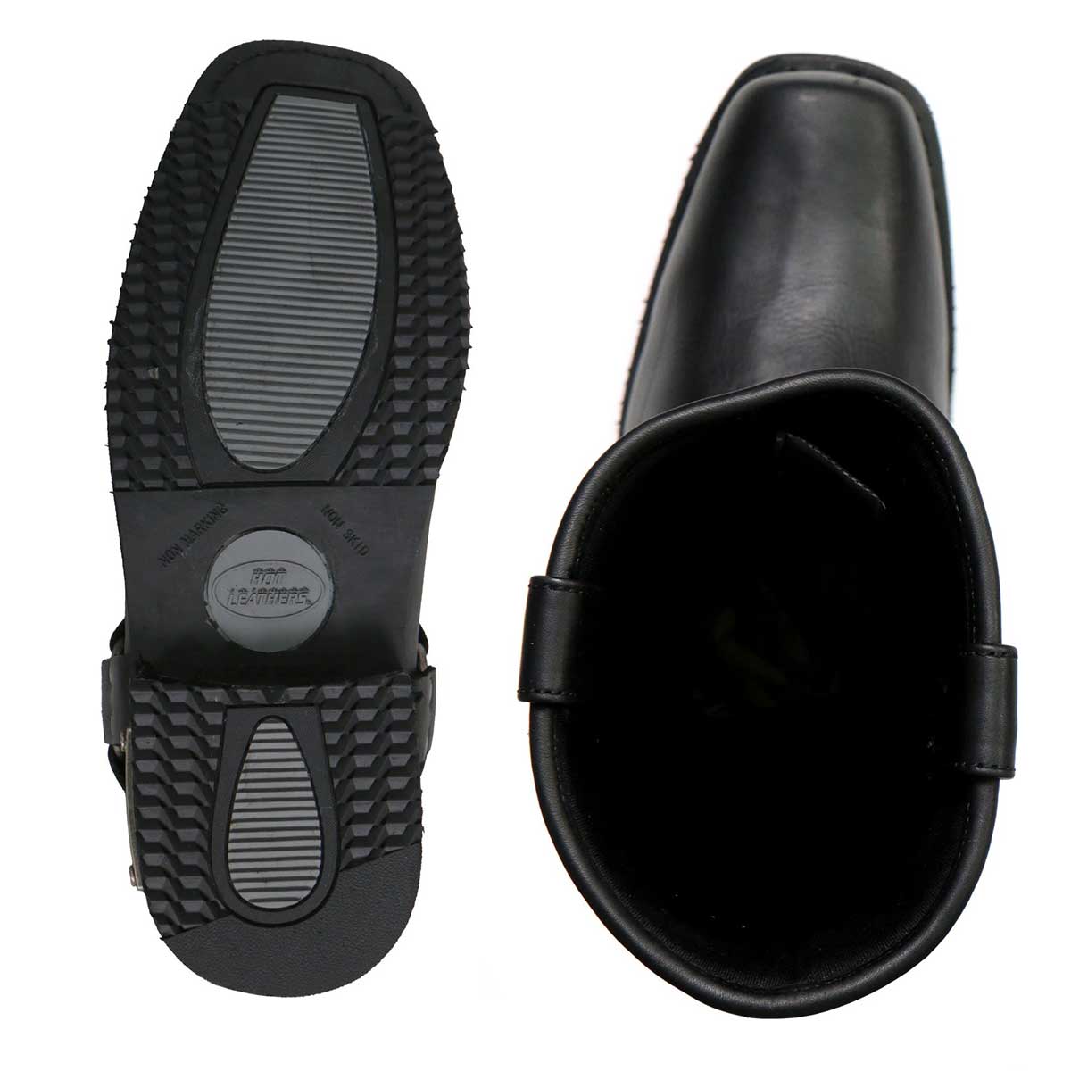Hot Leathers Men's Midnight Harness Black Harness Boots, BTM1016