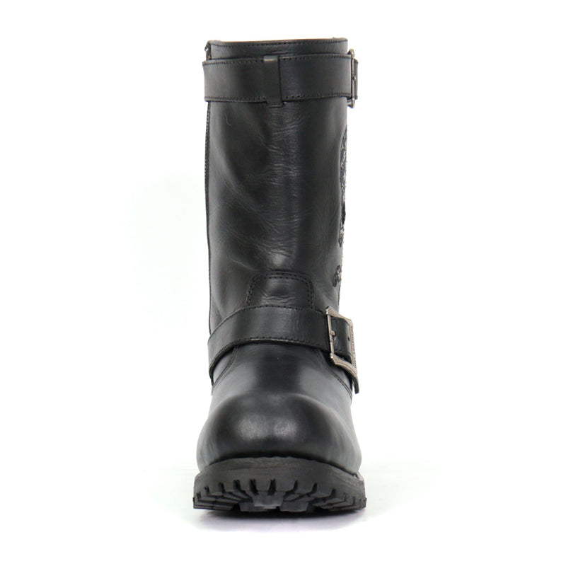 Hot Leathers Men's American Reaper Black Engineer Boots - BTM1018