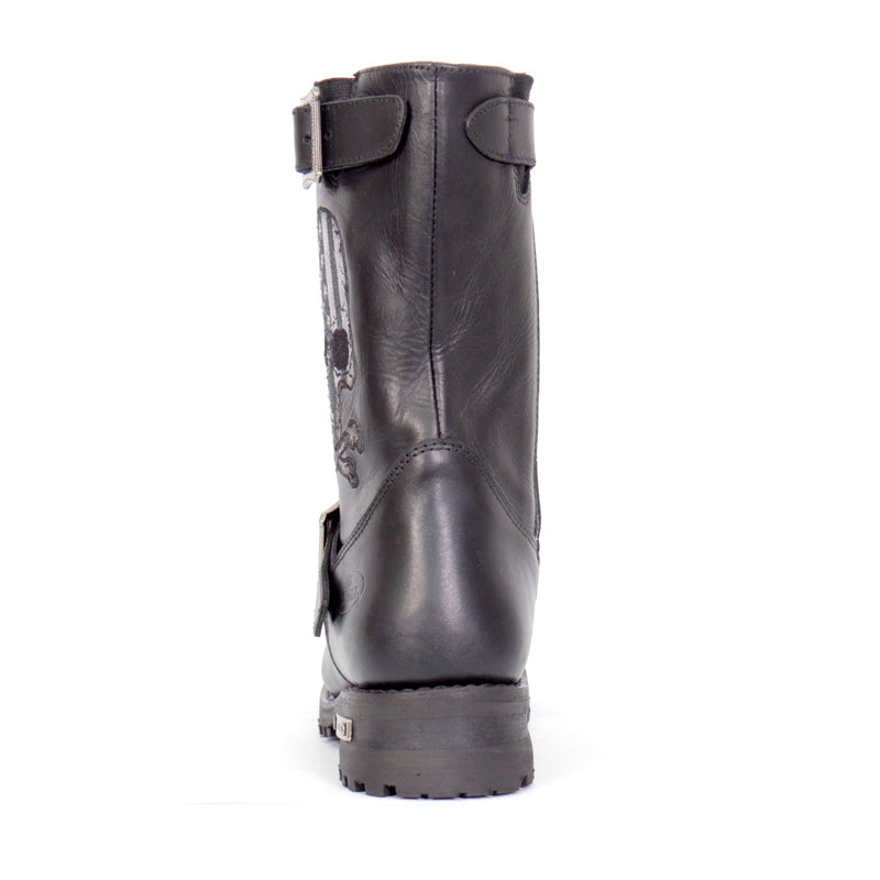 Hot Leathers Men's American Reaper Black Engineer Boots, BTM1018