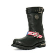 Hot Leathers Men's Stars & Stripes Black Engineer Boots, BTM1019
