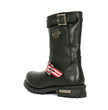 Hot Leathers Men's Stars & Stripes Black Engineer Boots, BTM1019