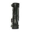 Hot Leathers Men's Stars & Stripes Black Engineer Boots, BTM1019