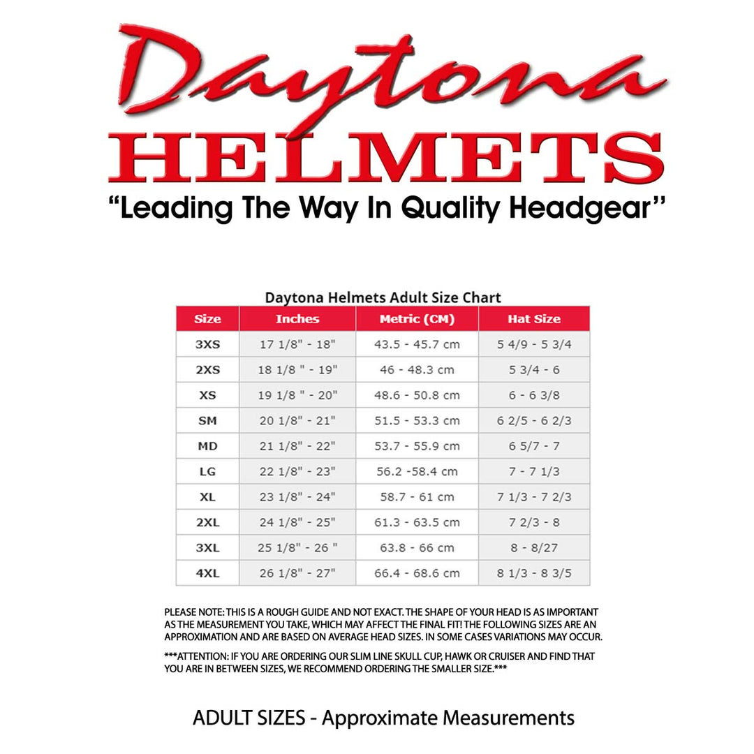 Close Out Clearance Daytona Helmets D1-CNS ‘Skull Cap&