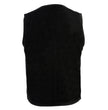 Milwaukee Leather DM1310 Men's Black Classic Denim Western Style Cowboy Biker Vest w/ Snap Button Closure