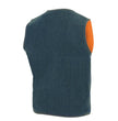 Milwaukee Leather DM1310 Men's Classic Blue Denim Western Style Cowboy Biker Vest w/ Snap Button Closure