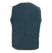 Milwaukee Leather DM1310 Men's Classic Blue Denim Western Style Cowboy Biker Vest w/ Snap Button Closure