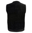 Biker's Edge DM1937 Men's Black Snap Front Denim Club Style Motorcycle Biker Rider Vest