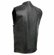 Event Leather Men's 'Rapid Fire' Black Motorcycle Leather Riders Club Style Vest - ELM3910