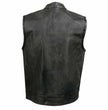 Event Leather Men's Rapid Fire Black Leather Motorcycle Vest, ELM3910