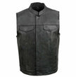 Event Leather Men's 'Rapid Fire' Black Motorcycle Leather Riders Club Style Vest - ELM3910