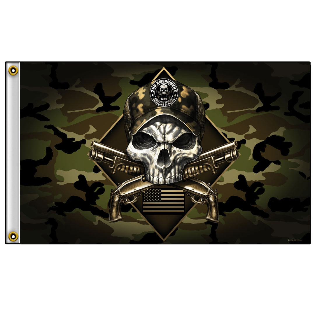 Hot Leathers FGA1072 Camo Skull Flag 3 Foot x 5 Foot