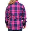 Hot Leathers FLL3011 Ladies Pink, Navy and Brown Long Sleeve Ladies Flannel