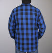 Hot Leathers FLM2006 Men's Black and Blue Long Sleeve Flannel Shirt
