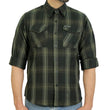 Hot Leathers FLM2018 Men's Black and Green Long Sleeve Flannel Shirt
