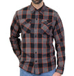 Hot Leathers FLM2020 Men's Black, Gray and Orange Flannel Long Sleeve Shirt