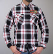 Hot Leathers FLM2104 Men's Bobber Monster Flannel Long Sleeve Shirt