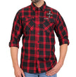 Hot Leathers FLM2112 Men's Celtic Cross Flannel Long Sleeve Shirt