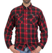 Hot Leathers FLM3001 Men's Red and Black Long Sleeve Flannel Shirt